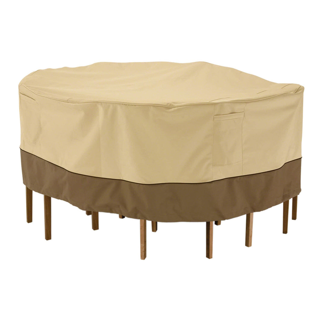 Classic Accessories Veranda Runde Gartentisch/Stuhl Schutzhülle M, Abdeckung Gartenmöbel, Reissfeste