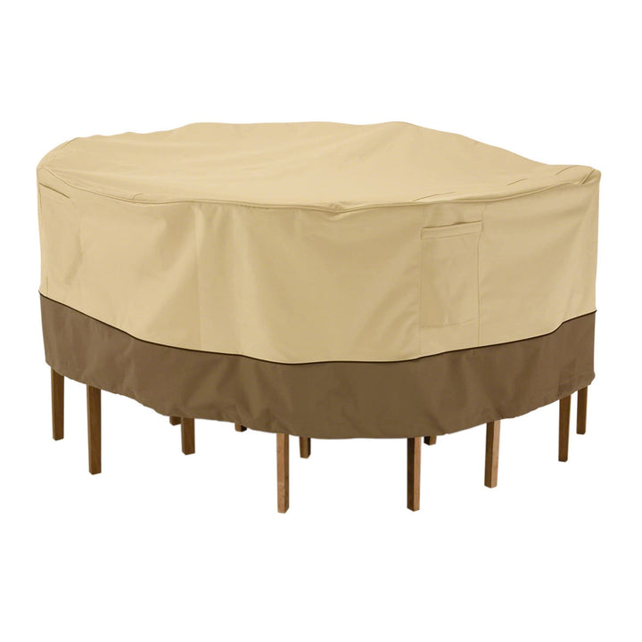 Classic Accessories Veranda Runde Gartentisch/Stuhl Schutzhülle M, Abdeckung Gartenmöbel, Reissfeste