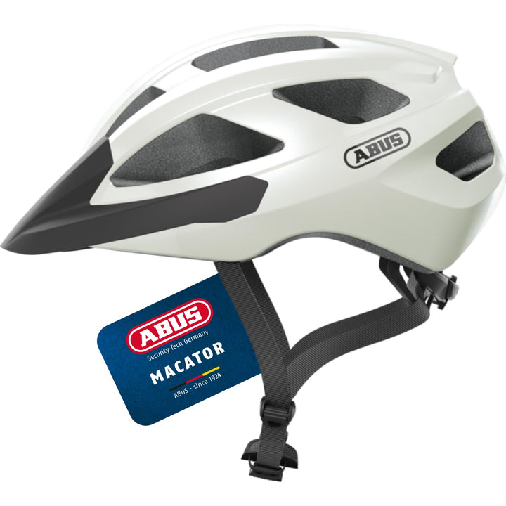 ABUS Rennradhelm Macator - sportiver Fahrradhelm für Einsteiger - auch für Zopfträger/-innen - für D