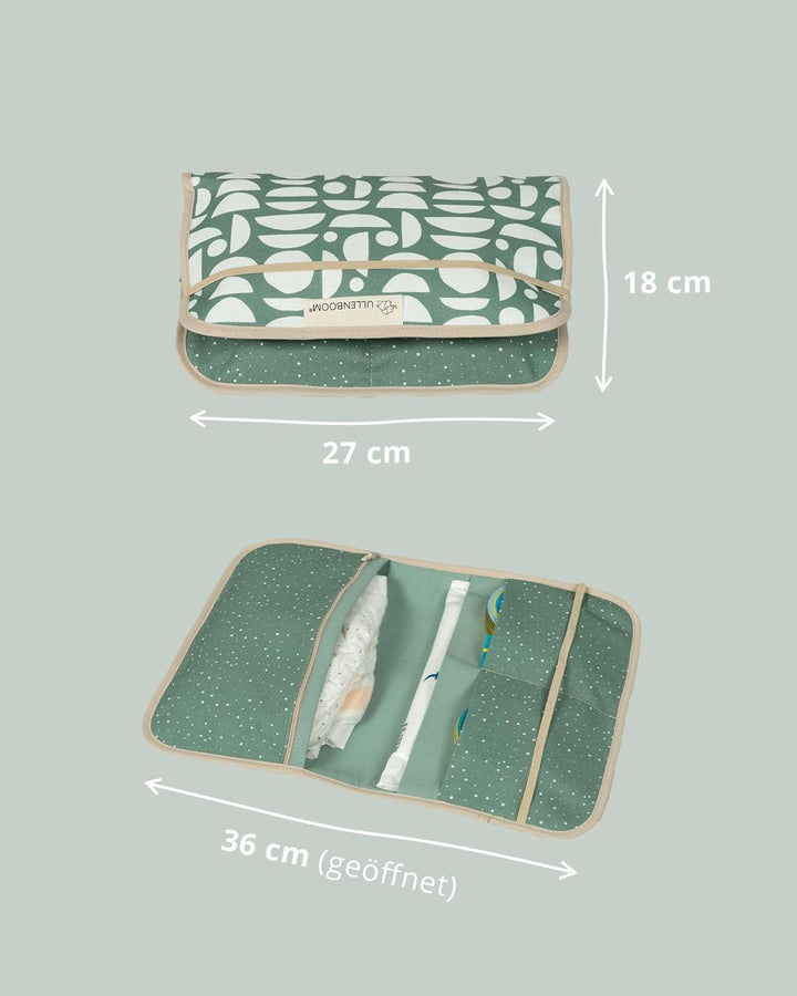 ULLENBOOM ® Windeltasche für unterwegs (Made in EU) - Wickeltasche für bis zu 3 Windeln, Feuchttüche