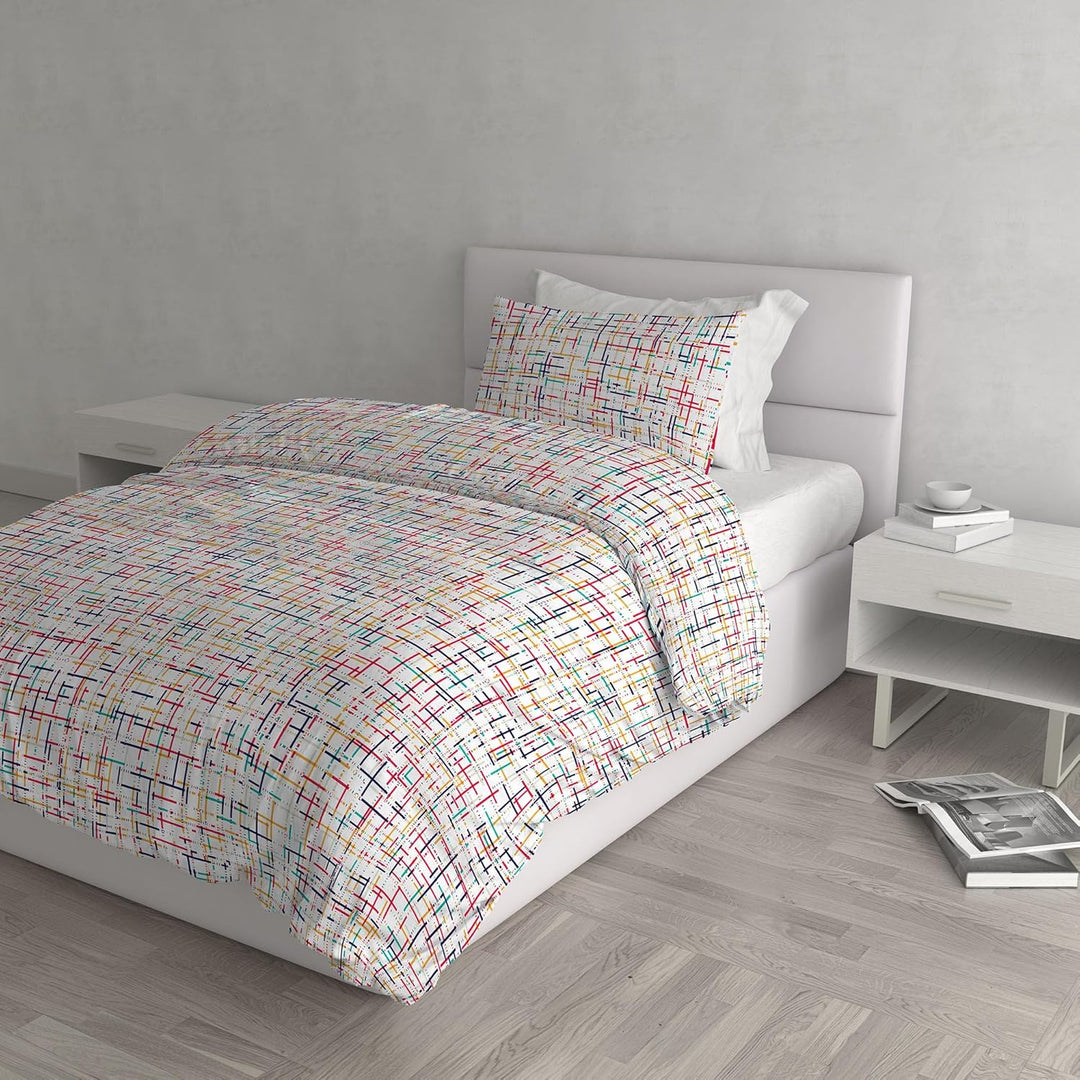Italian Bed Linen MB Home Basic “Dafne” Bettbezug-Set, Snakeworld, Einzelbett Snakeworld Einzelbett,