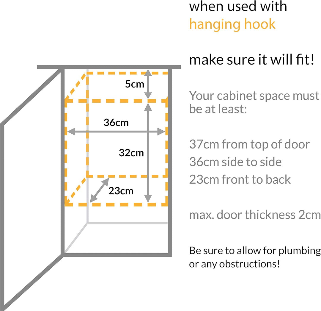 simplehuman CW1643 10 Liter, Schrank Abfalleimer, Hängender Mülleimer mit Deckel Küche Küchenmülleim