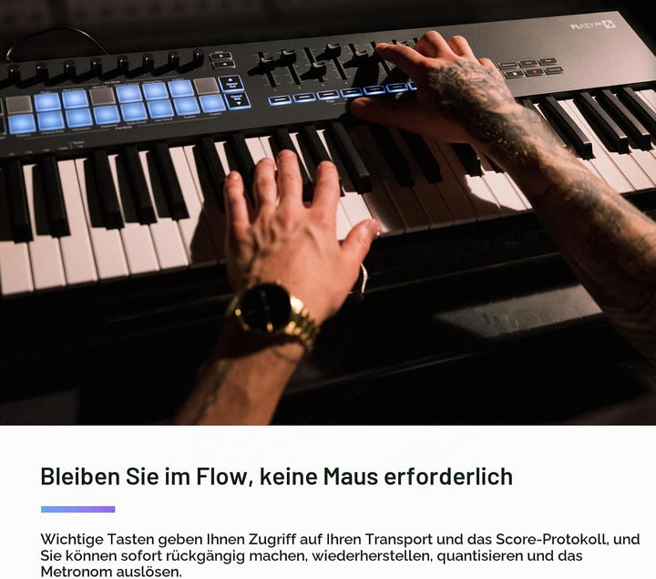 Novation FLkey 61 MIDI-Controller-Keyboard — Nahtlose Integration in FL Studio, mit Akkord- und Skal