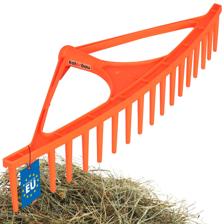 KOTARBAU® Heurechen - 64 cm - ohne Stiel - Laubrechen Kunststoff - für Gras- & Heckenschnitt - 18 Zi