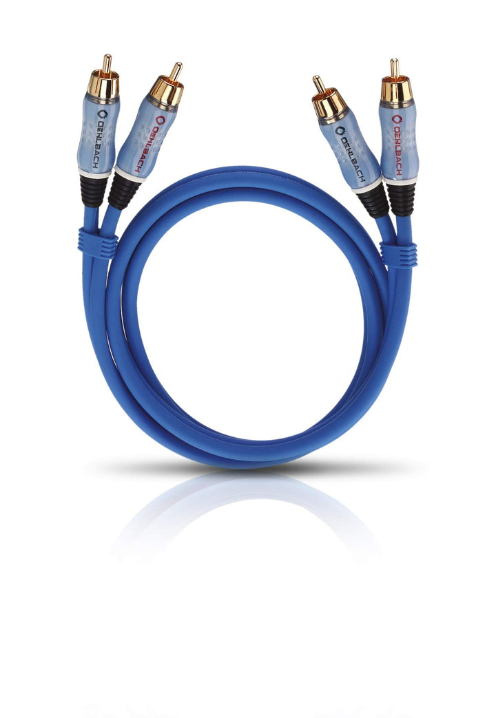 Oehlbach Beat - Stereo Audiokabel - Cinch-Kabel Set für CD-Player & Verstärker (effektive Schirmung