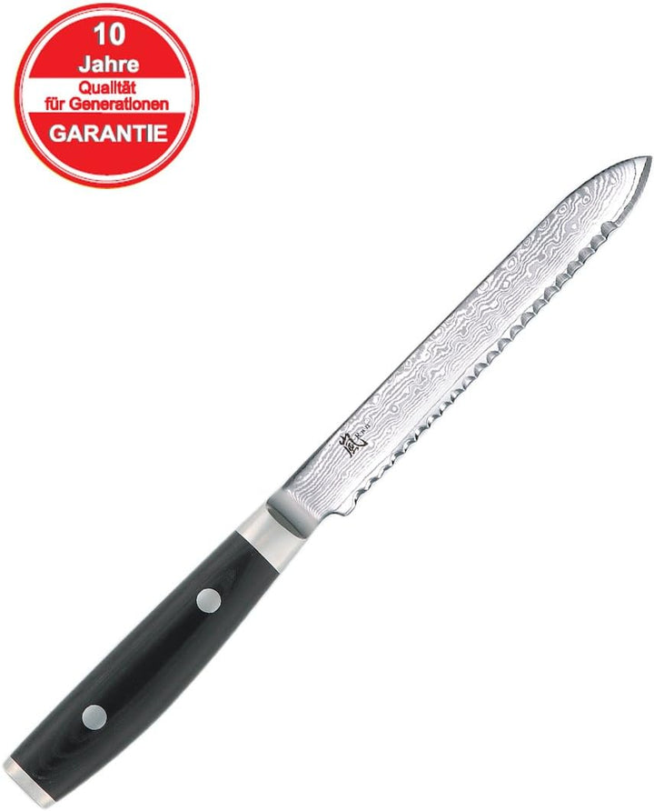 Yaxell RAN Damast Messer Tomaten- Brötchenmesser 14cm