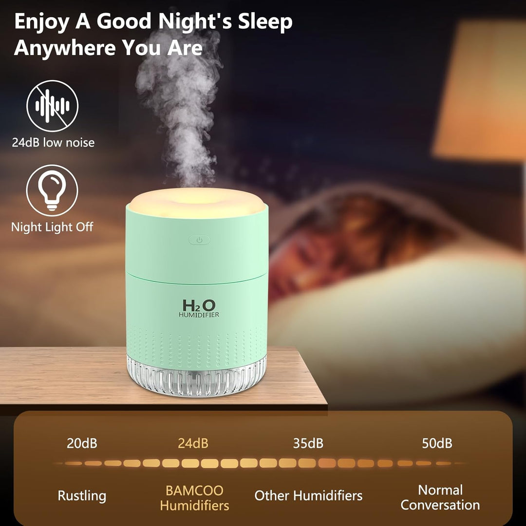 Luftbefeuchter Mini Luftbefeuchter klein USB einstellbar Mit Led-Licht AIR Humidifier mini with Soft