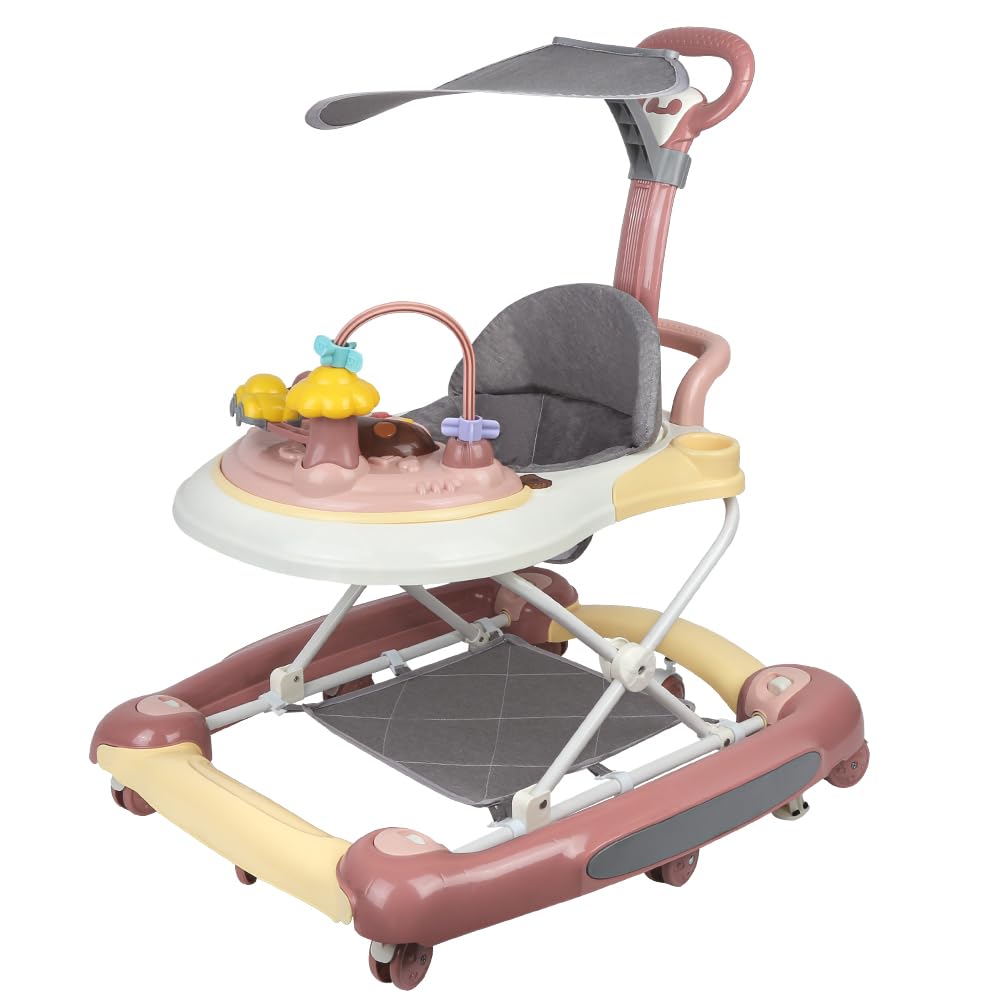 Lauflernhilfe für Babys, 4-in-1, Lauflernhilfe für Mädchen, Jungen, 6-18 Monate, Musikscheibe + hohe