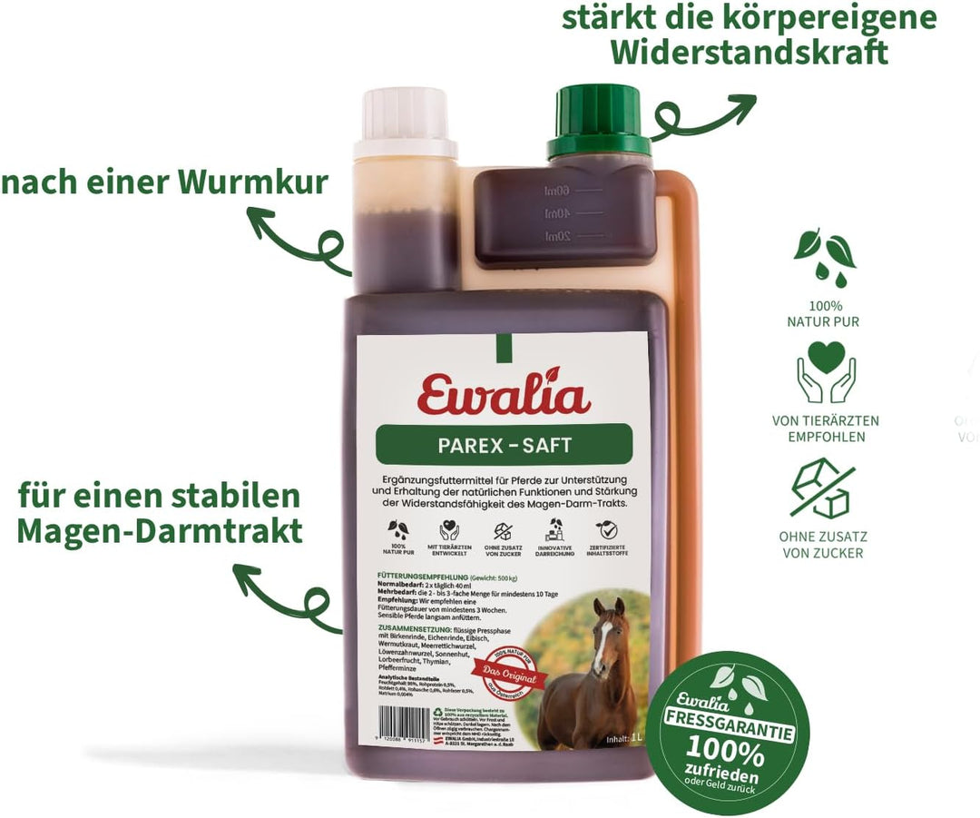 Ewalia Parexsaft für Pferde - Doppelpack - 2 x 1 L 2er Pack, 2er Pack