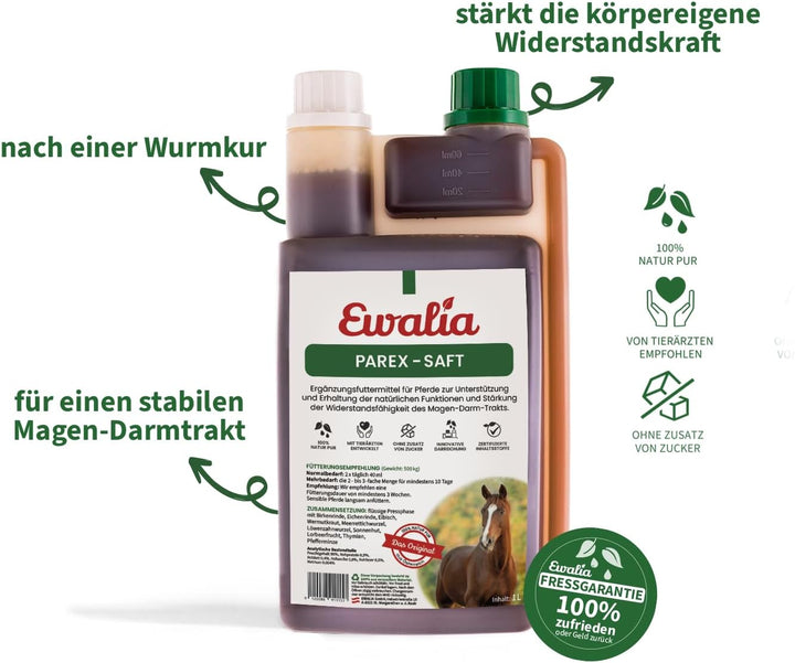 Ewalia Parexsaft für Pferde - Doppelpack - 2 x 1 L 2er Pack, 2er Pack