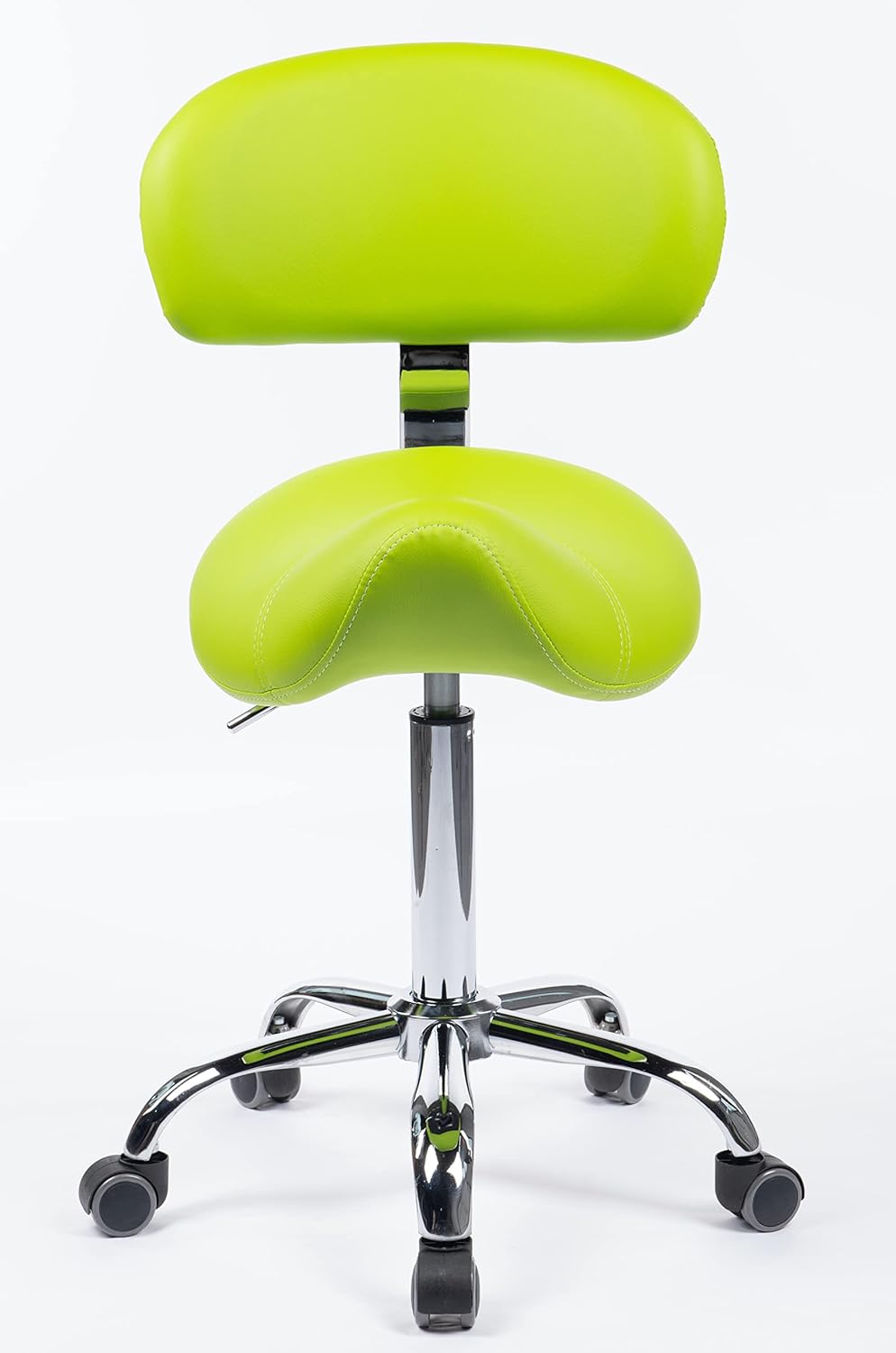 1stuff® Sattelhocker MULY BIGBACK Sattelstuhl mit Lehne - Sitzhöhe bis ca. 74cm - ergonomischer Roll