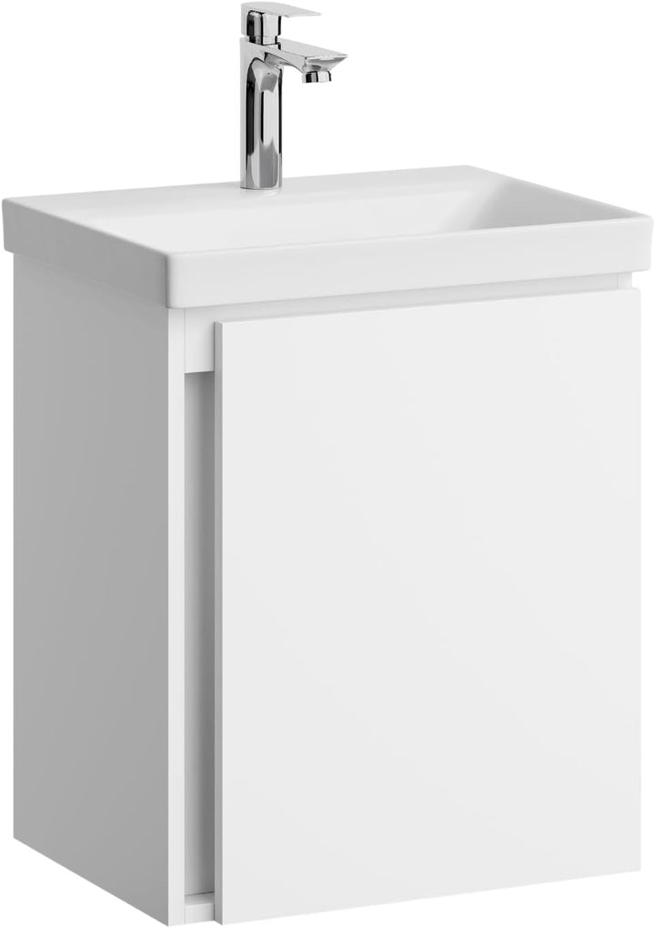 Planetmöbel Waschtischunterschrank 50cm (Weiss) ohne Wasserhahn Weiss, ohne Wasserhahn Weiss