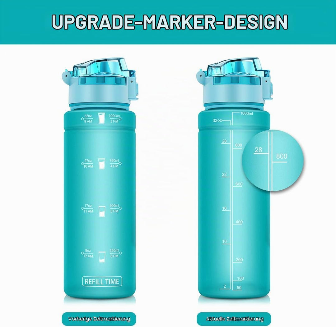 Zounich Trinkflasche Kinder Auslaufsichere 1L/700ml/500ml-BPA frei trinkflaschen Sport Tritan Kunsts