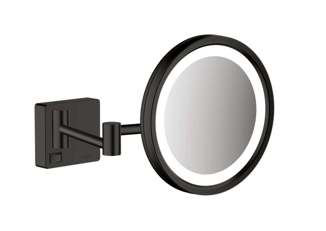 hansgrohe AddStoris - Kosmetikspiegel mit LED-Beleuchtung, Schminkspiegel mit Beleuchtung, Rasierspi