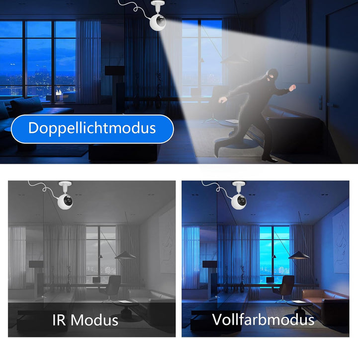 3MP 5G Überwachungskamera Aussen/Innen, Kamera Überwachung Aussen, WLAN Camera Indoor/Outdoor, Babyp