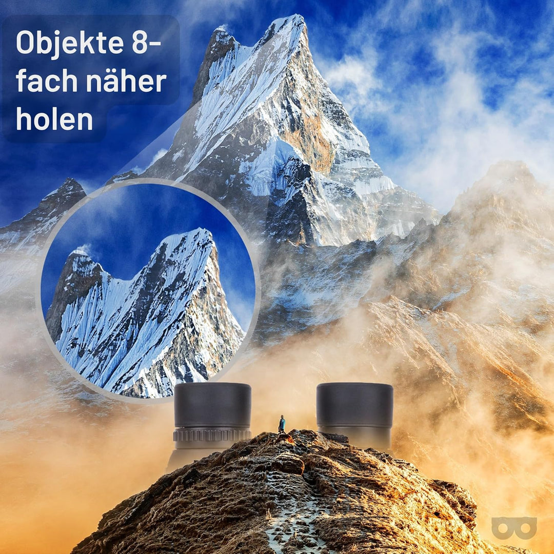 Fernglas PRO 8x42 für Erwachsene mit Tragetasche HD Bak 4Objektiv, Bonus-E-Book zur Vogelbeobachtung
