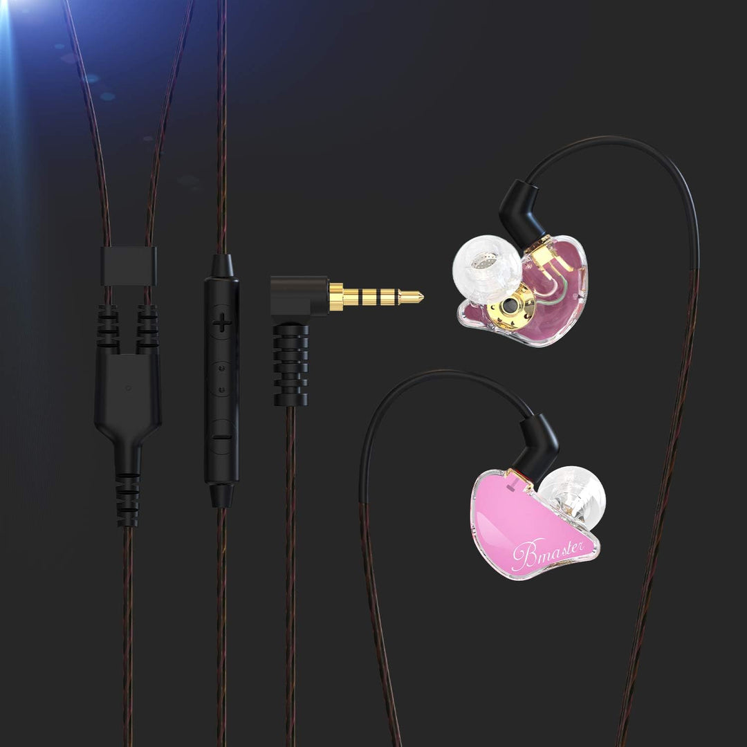 BASN Bmaster DREI-Dynamische Treiber In-Ear-Monitore Kopfhörer mit Zwei Abnehmbaren Kabeln Ohrhörer