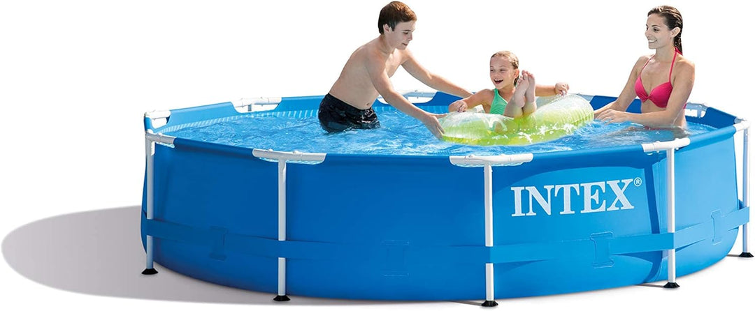 Intex Metal Frame Pool - Aufstellpool Ø 305 x 76 cm & Solar Cover - Solarabdeckplane Ø 305 cm - Für