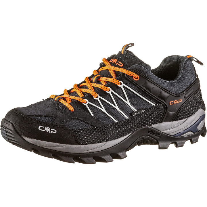 CMP Herren Rigel Low Shoe Wp Trekking-& Wanderhalbschuhe 41 EU Antracite Flash Orange Orange, 41 EU