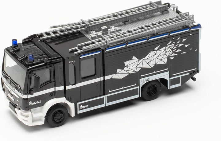 Herpa LKW Modell Man TGM CC Ziegler Z-Cab Interkantonales Feuerwehr-Ausbildungszentr. CH, im Masssta