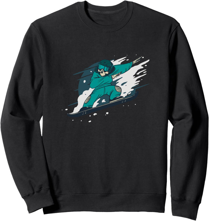 Snowboarden Design mit Skelett Sowboarder Sweatshirt