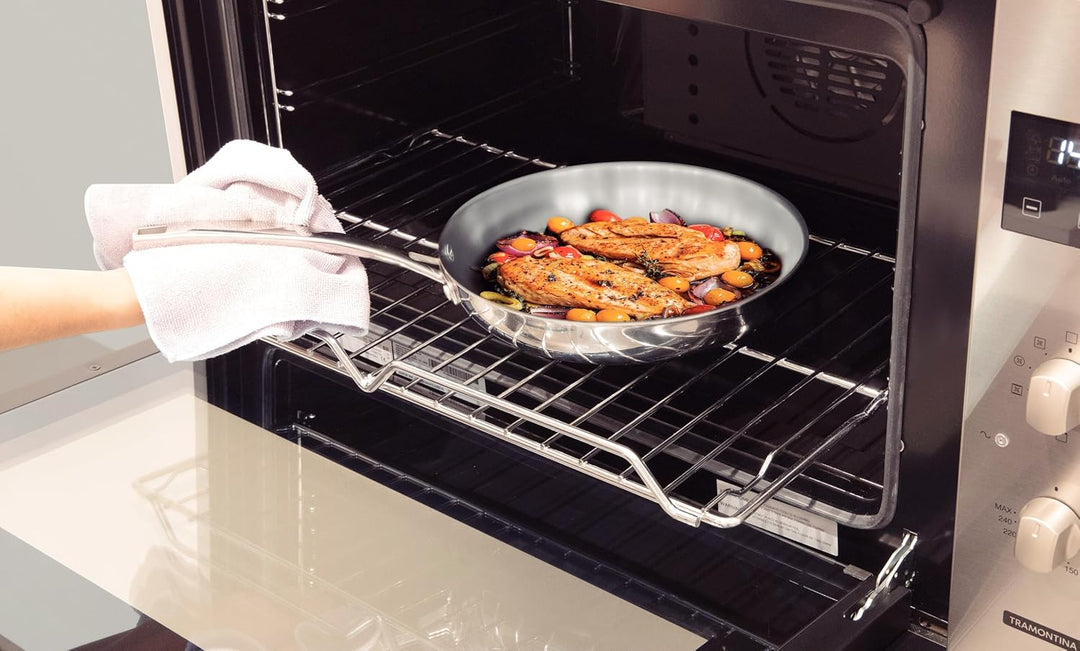 Tramontina Bratpfanne Grano, Ø 26 cm, Edelstahl, Induktion, ofenfest, spülmaschinengeeignet Ohne Ant