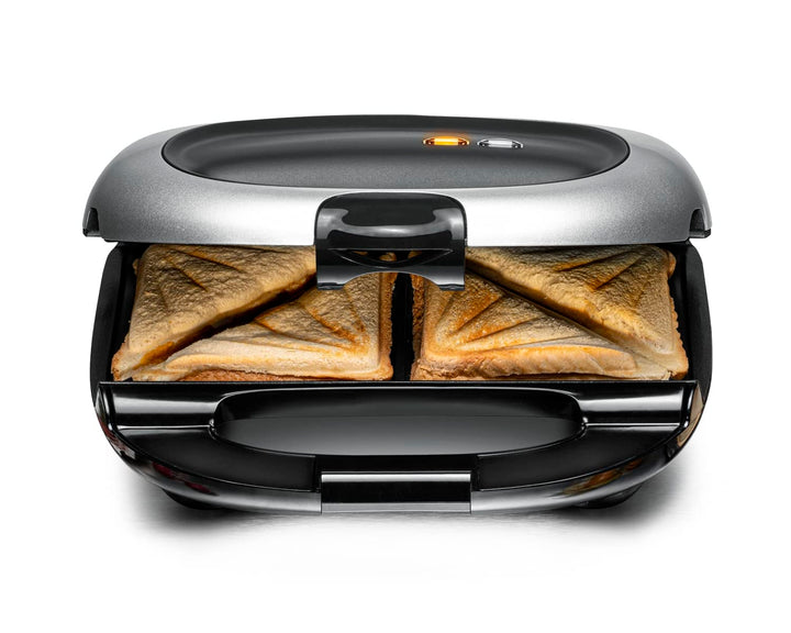 ROMMELSBACHER Sandwich Maker ST 1000 - extra tiefe Backmulden, für 2 American XL Sandwiches, Antihaf