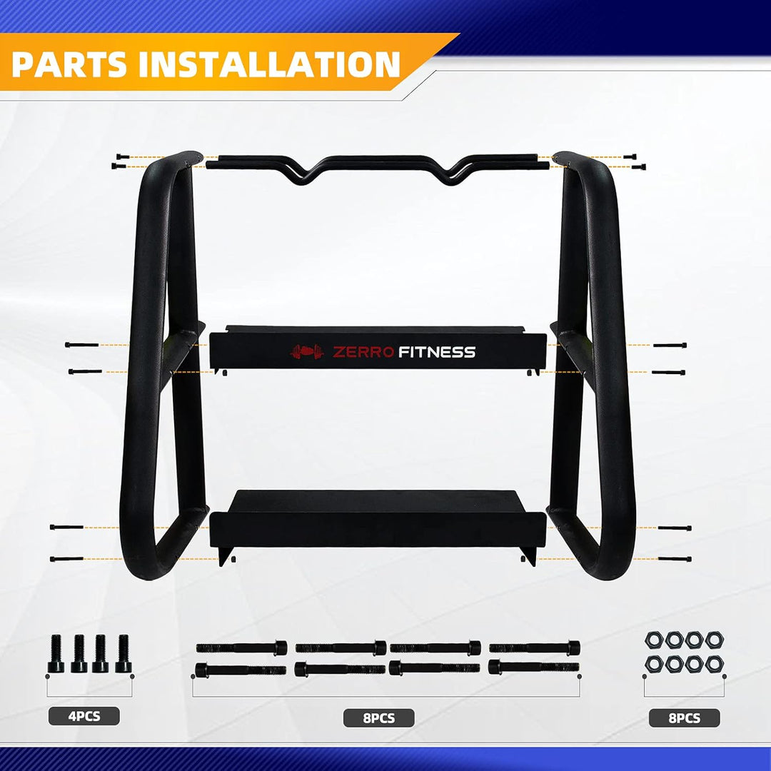 ZERRO Hantelständer Hantelablage Multifunktional Gewichteständer Langhantelständer Hantelscheibenstä