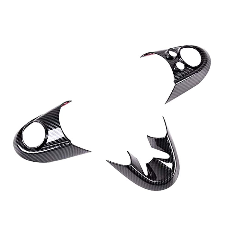 Riloer Carbon-Lenkrad-Dekorrahmen-Abdeckungsverkleidung für BMVV MINI Cooper F55 F56 2016-2020