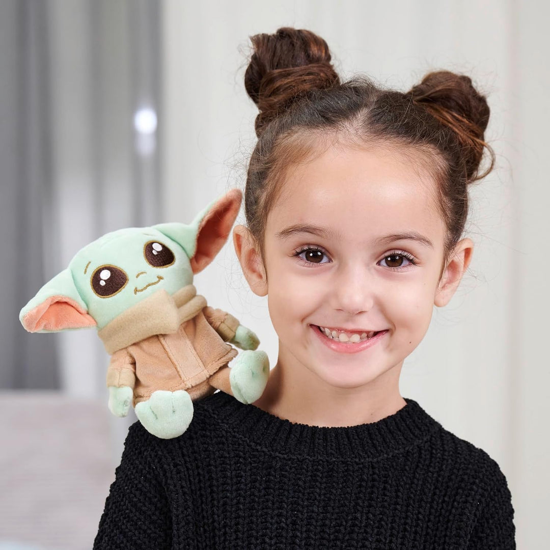 Simba Star Wars The Mandalorian & Grogu Schulter-Kuscheltier – magnetisches Stofftier mit Umhang, zu