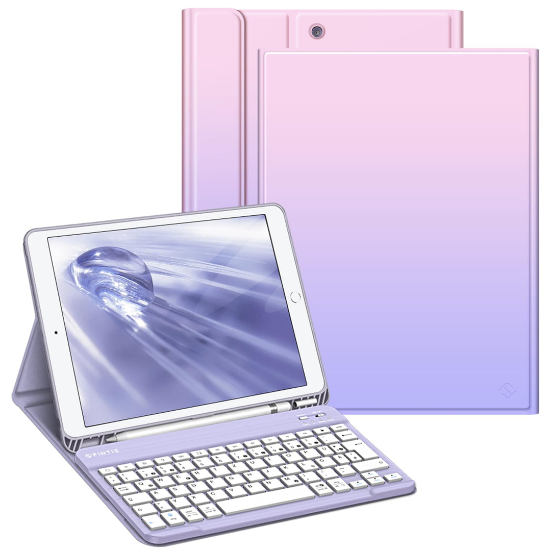 FINTIE Tastatur Hülle für iPad 10.2 Zoll (9/8/7 Generation, 2021/2020/2019) Fantacy Ombre, Fantacy O