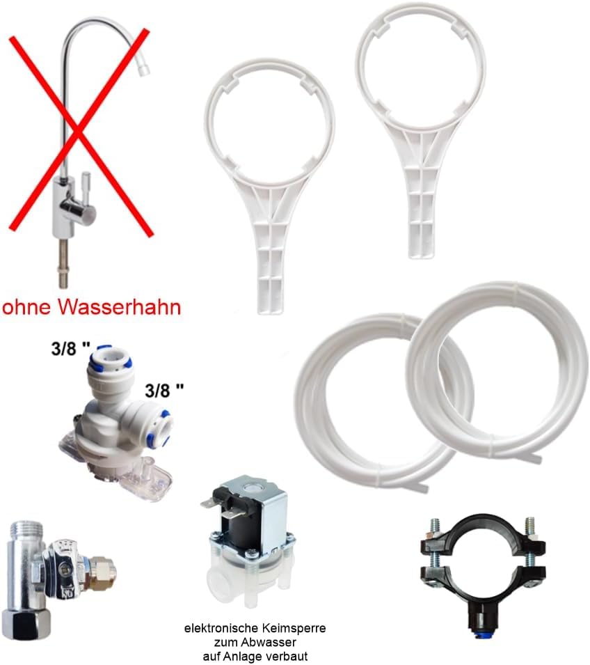 Umkehr-Osmoseanlage 1000 GPD Ultimate PLUS Basic direct flow kein Tank nötig Umkehrosmosewasserfilte