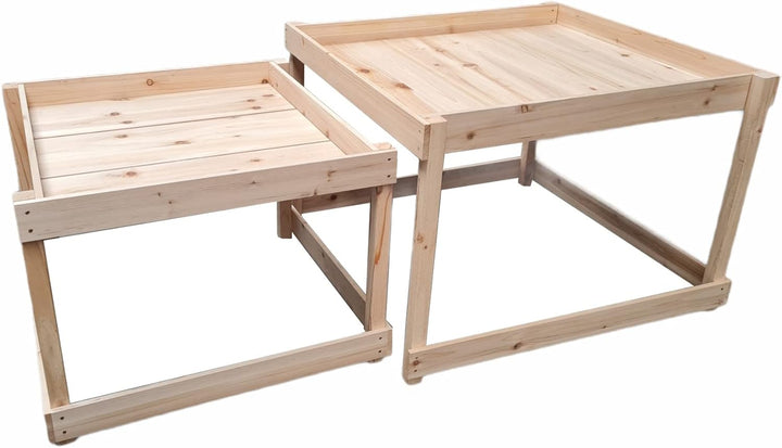 TikTakToo Matschküche/Matschtisch/Outdoorküche aus Holz/Pflanztisch für Kinder/Basteltisch für draus