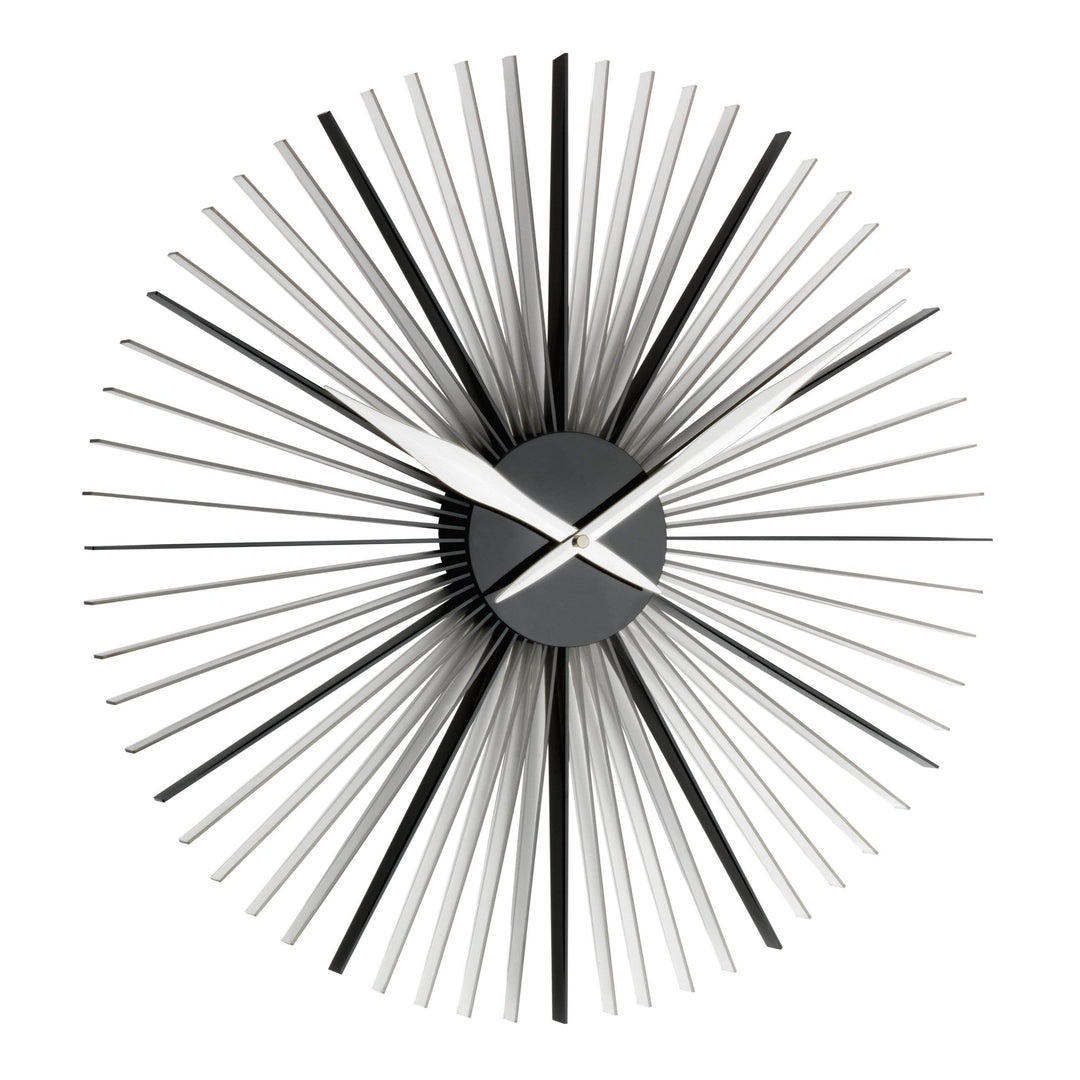 TFA Dostmann Daisy XXL Design-Wanduhr, moderne Wanduhr, 50cm Durchmesser, schwarz/weiss, 60.3023.01,
