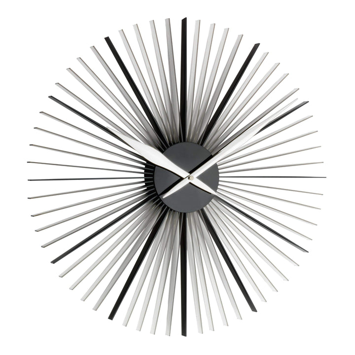 TFA Dostmann Daisy XXL Design-Wanduhr, moderne Wanduhr, 50cm Durchmesser, schwarz/weiss, 60.3023.01,