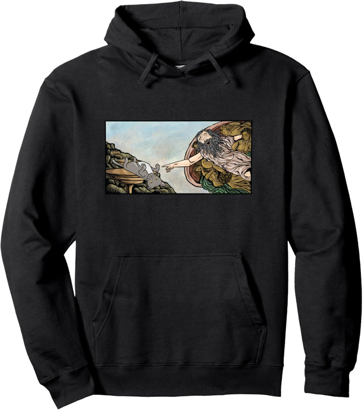 Katze Kunst Gemälde Katzenbesitzer Erschaffung Michelangelo Pullover Hoodie