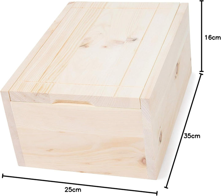 Zirbenbrotbox 35cm x 25cm x 16cm - aus hochwertigem Zirbenholz - handgefertigt in Österreich Standar