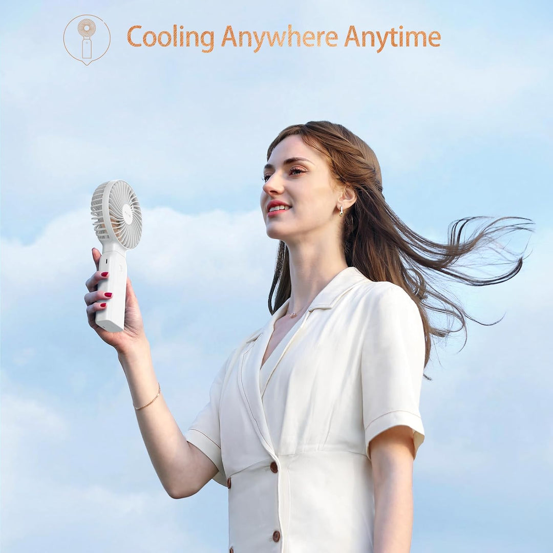 Funme Handventilator 3 in 1 Tischventilator Tragbarer Lüfter mit 53 Stunde 9000 Aufladbarer Batterie