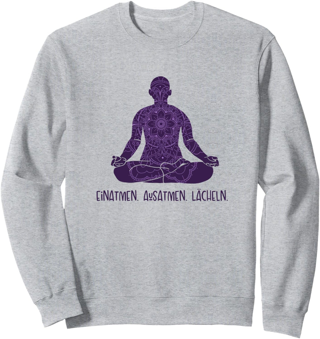 Einatmen Ausatmen Lächeln Hatha Asanas Kundalini Yoga Sweatshirt