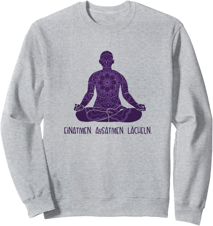 Einatmen Ausatmen Lächeln Hatha Asanas Kundalini Yoga Sweatshirt