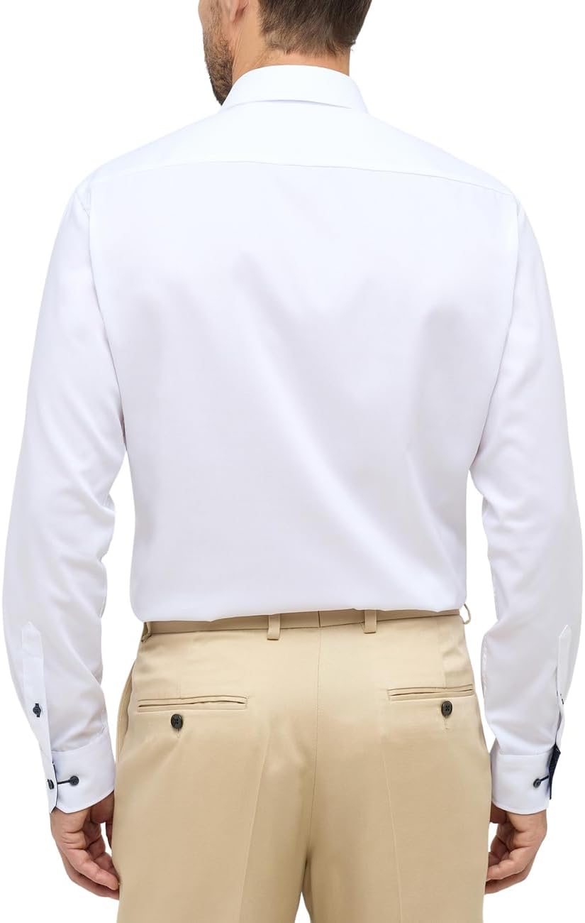 ETERNA Male Pinpoint Oxford Hemd MODERN FIT 38 Weiss, 38 Weiß