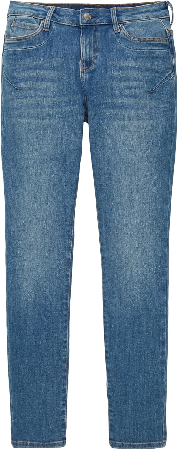 TOM TAILOR Damen Tapered Relaxed Jeans 25W / 30L 10119-used Mid Stone Blue Denim, 25W / 30L 10119-us