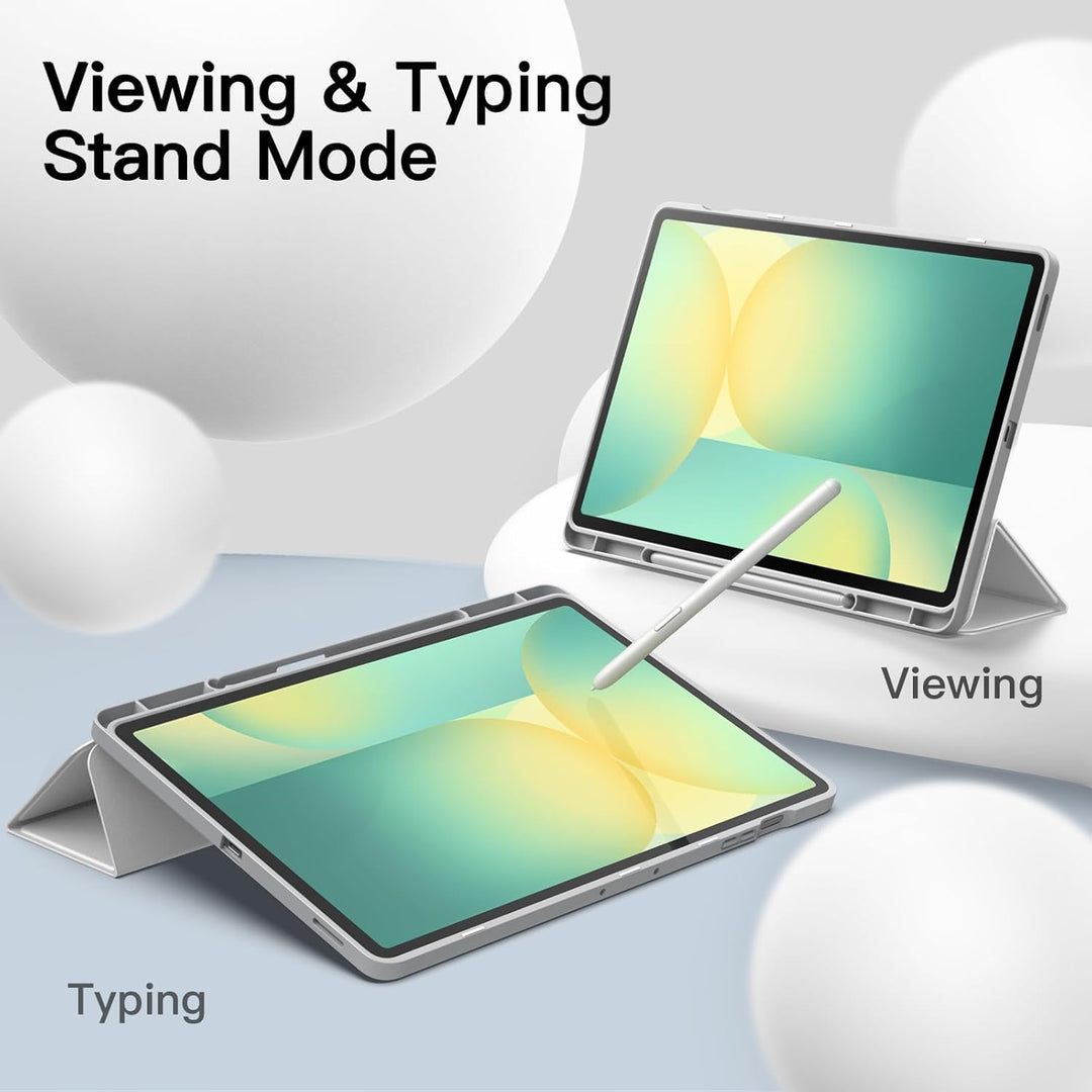JETech Hülle für Samsung Galaxy Tab S10 FE Plus/S10 FE+ 13,1 Zoll mit S Pen Halter, Weiche TPU Tri-F