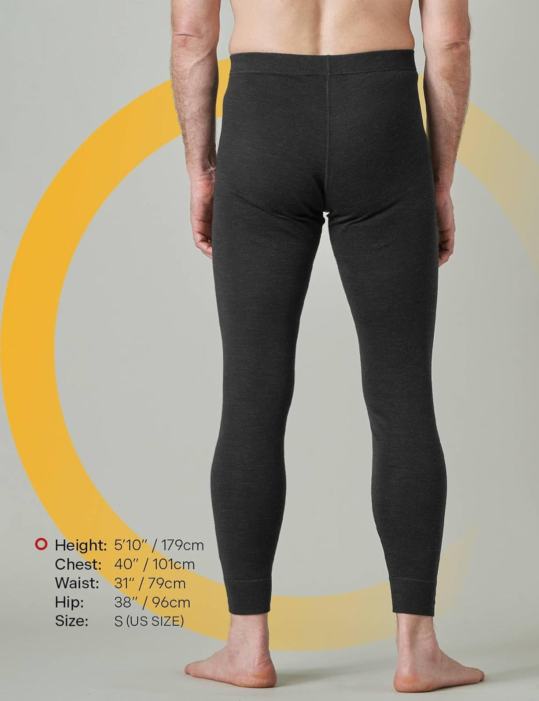 LAPASA Herren 100% Merinowolle Thermounterhosen, Premium Merino Wolle Unterhosen Thermounterwäsche (