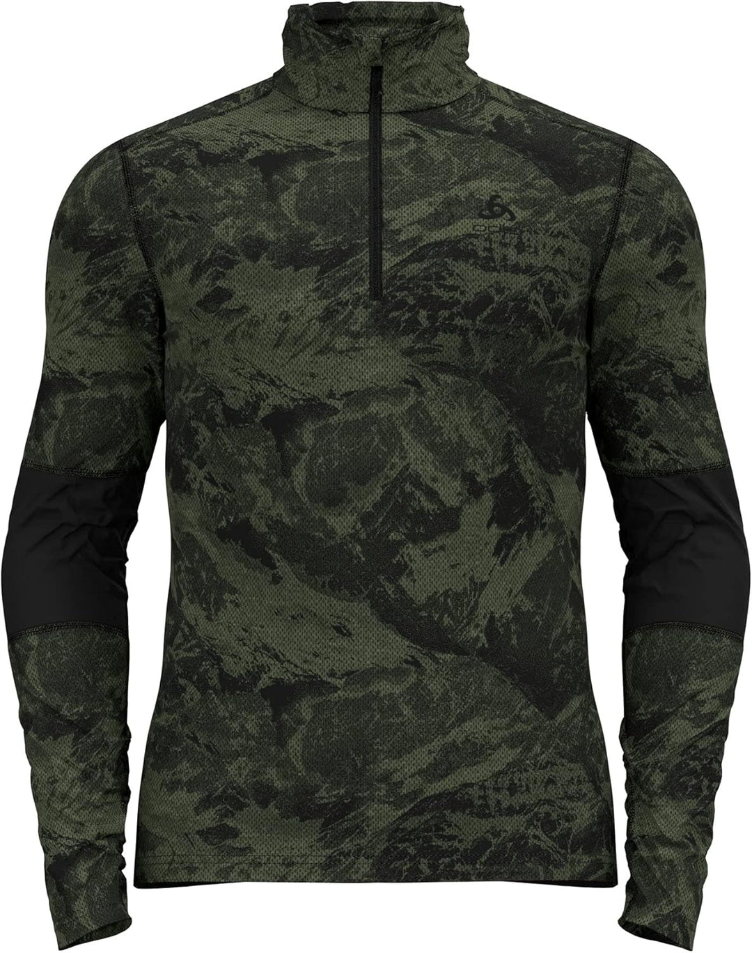 Odlo Herren Bl Top Turtle Neck L/S Half Zip Whistler Eco Langarmshirt, S Olivine - Black