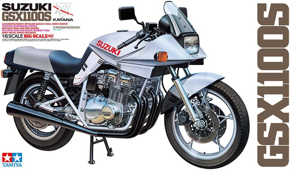 Tamiya 16025-000 16025 1:6 Suzuki GSX1100S Katana 1980-Modellbau, Kunststoffkit, Hobby, Basteln, Kle