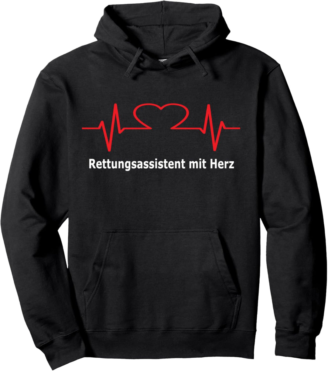 Rettungsassistent mit Herz Rettungsdienst Pullover Hoodie