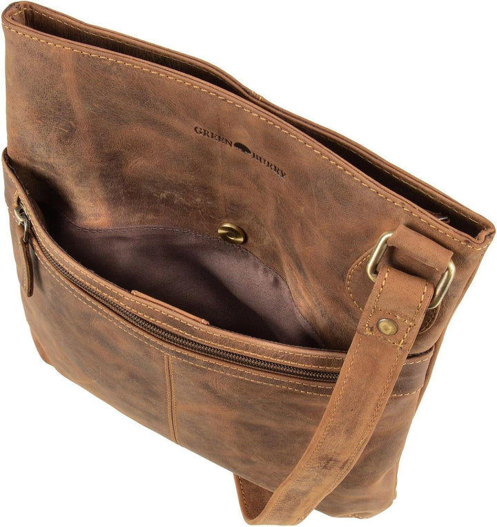 Greenburry Vintage Umhängetasche Leder 25 cm