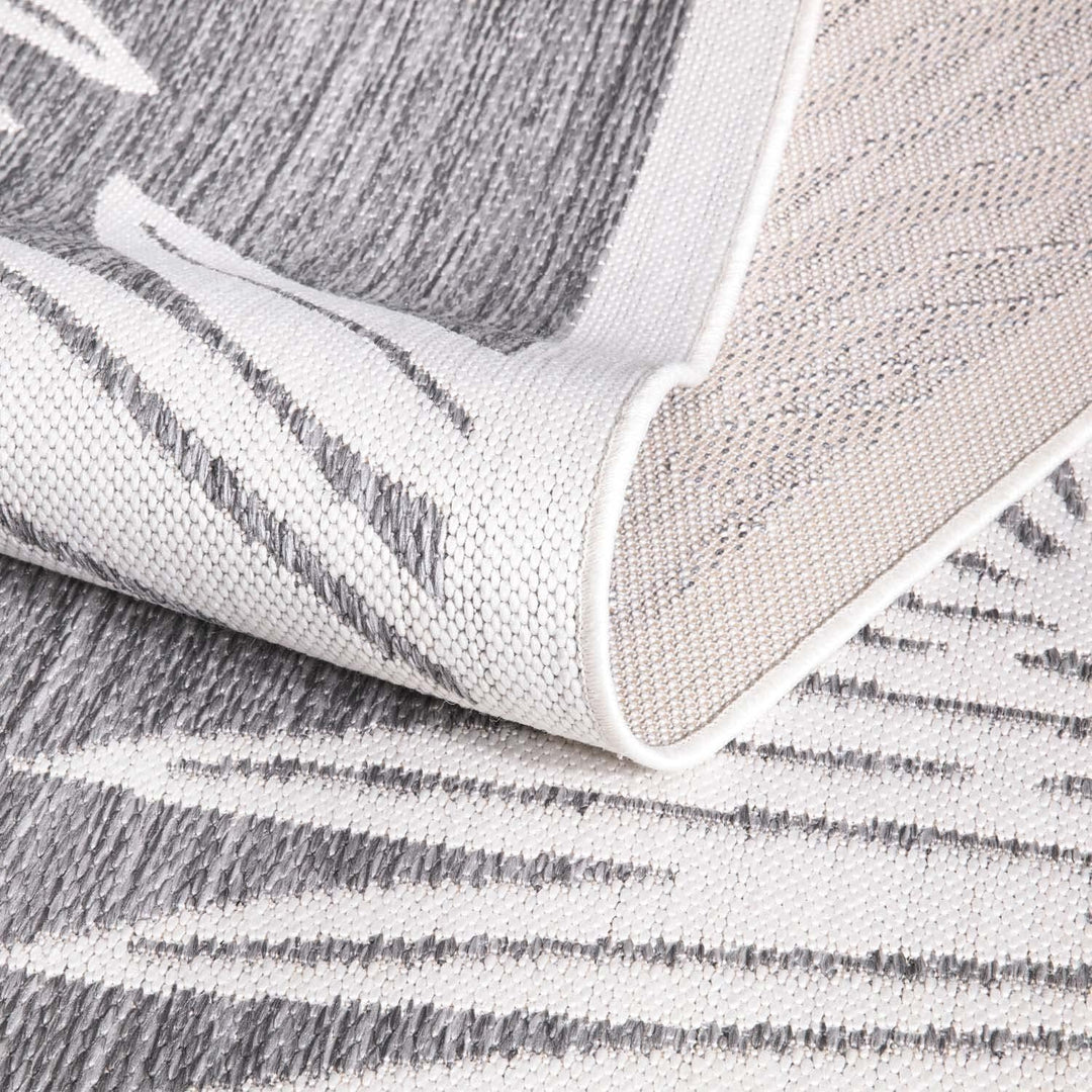 carpet city Outdoor-Teppich Wetterfest Balkon Terrassen - Grau in 80x150 cm - Deko Teppiche Aussen W
