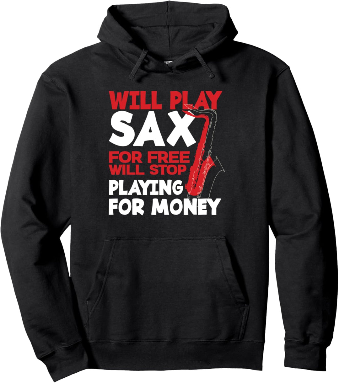 Lustiges Saxophon Spieler Saxophonist Saxophone Pullover Hoodie